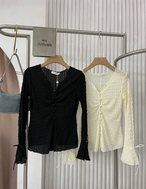 MATINEE Buttons Down Trumpet Sleeves Tops